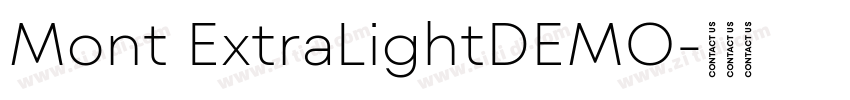 Mont ExtraLightDEMO字体转换